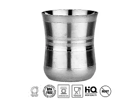 Drinking Water/Milk/Lassi/Juice Glasses 3 Pcs with 3 Pcs Vegitable/Ice-Cream/Sweets Bowls 3 Pcs Stainless Steel Combo Pack of 6-thumb3