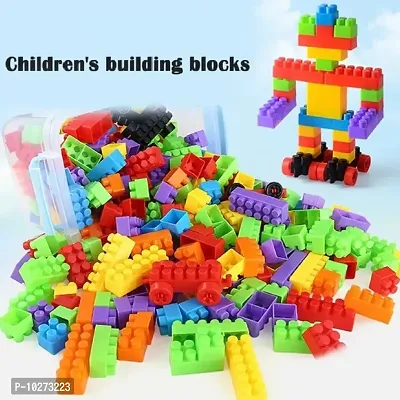 ARIZON DIY Plastic Building Blocks for Kids 60+ pcs  (Multicolor)-thumb4