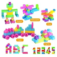 ARIZON DIY Plastic Building Blocks for Kids 60+ pcs  (Multicolor)-thumb2