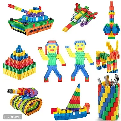 ARIZON 200+ PCS Creative Bullets Shaped Stem Building Blocks Toy Set For Kids  (Multicolor)-thumb0