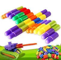 ARIZON 200+ PCS Creative Bullets Shaped Stem Building Blocks Toy Set For Kids  (Multicolor)-thumb1