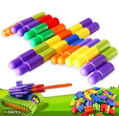 ARIZON 200+ PCS Creative Bullets Shaped Stem Building Blocks Toy Set For Kids  (Multicolor)-thumb2