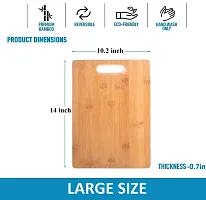 MobFest? Large Wood Chopping Cutting Board for Chopping Slicing Vegetables, Fruits, Cheese, Meat, BPA Free, Eco-Friendly, Anti-Microbial Chopping Board for Kitchen (36 x 26cm)-thumb1