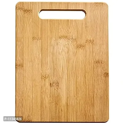 MobFest? Eco-Friendly, Thick & Durable, Reversible, Wooden Chopping/Cutting Board, Vegetable Chopping Board with Handle for Kitchen Meat, Vegetables, Cheese and Fruits, 36*26 cm Size-thumb0