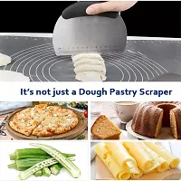 MobFest? Stainless Steel Blade Knife Pastry Cutter Dough Pizza Bread Cake Baking Kitchen Tool Scale Ruler Pasta Scraper, Pack of 1-thumb2