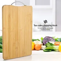 MobFest? Reversible 1.8mm Thick Non-Porous Wooden Kitchen Chopping Cutting Slicing Board with Handle for Fruits Vegetables Meat, Beige, Large Size (36*26 cm)-thumb4