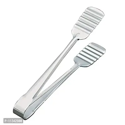 MobFest? Stainless Steel Tong Roti Chapati Chimta Chipya Pakkad Sansi, Food Utility Kitchen Tool - 11 Inch-thumb3