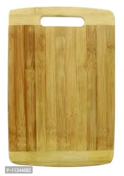 MobFest? Large 1.8mm Thickness Durable Natural Bamboo Wood Reversible Chopping Cutting Board for Kitchen Vegetables, Fruits & Cheese, BPA Free, Eco-Friendly, Anti-Microbial (Size- 36 x 26cm)-thumb0