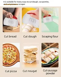 MobFest? Stainless Steel Blade Knife Pastry Cutter Dough Pizza Bread Cake Baking Kitchen Tool Scale Ruler Pasta Scraper, Pack of 1-thumb3