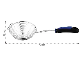 MobFest? Deep Frying Cooking Oil Draining Skimmer Jara Mesh Laddle Kitchen Food Stainless Steel Strainer, 16 Inch-thumb1