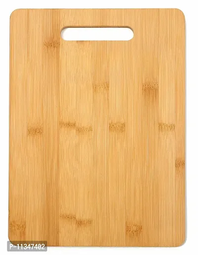 MobFest? Durable Reversible BPA Free Eco-Friendly Natural Bamboo/Wooden Chopping Cutting Board with Inbuilt Handle, Large Size- 36*26cm