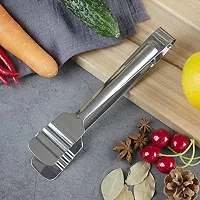 MobFest? Stainless Steel Chimta for Kitchen Use, Roti, Chapati, Paratha Food Tong Pakkad Sansi for Cooking Serving Kitchen Tool, 11 Inch, Silver-thumb2