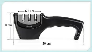 MobFest? Three Slots Handle Knife Sharpener Tool with Removable Head Grinder for Fine Grinding, Coarse Grinding, (Pack of 1)-thumb1