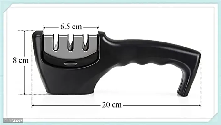 MobFest? Three Slots Handle Knife Sharpener Tool with Removable Head Grinder for Fine Grinding, Coarse Grinding, (Pack of 1)-thumb2