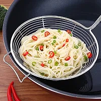 MobFest? Stainless Steel Noodle Strainer Hot Pot Deep Frying Oil Colander Metal Skimmer Long Handle Household Kitchen Tool, 16 Inch-thumb3
