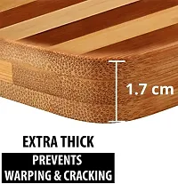 Premium Bamboo Kitchen Chopping Board for Healthy Cooking Wooden Cutting Boardnbsp;nbsp;(Brown Pack of 1 Dishwasher Safe)-thumb2