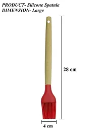 Pastry Brush with Wood Handle Special for Cake Mixer, Grilling, Tandoor, Silicone Flat Pastry Brush&nbsp;&nbsp;(Pack of 2)-thumb1