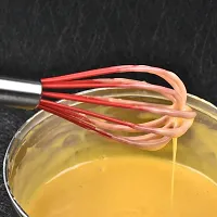 Whisker/ Beater/ Egg Whisk (Size-30cm) with Acrylic Handle Silicone Balloon Whisk-thumb1