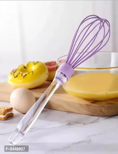 Whisker/ Beater/ Egg Whisk (Size-30cm) with Acrylic Handle Silicone Balloon Whisk-thumb3