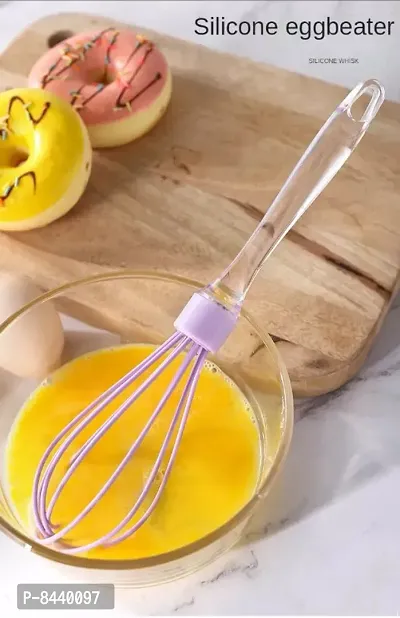 Whisker/ Beater/ Egg Whisk (Size-30cm) with Acrylic Handle Silicone Balloon Whisk-thumb4