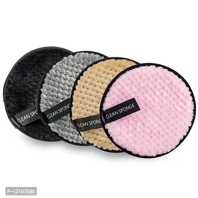 Reusable Makeup Remover Pad Round Cotton Wipes Washable Microfiber Facial Cleansing Wipe Skincare Pads (4)