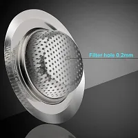 2 Pcs Stainless Steel Kitchen Sink Strainer Plug, Filter Stopper Mesh Long Hair Food Blockages Cleaning Tool for Bathroom Kitchen Sink, 11.5 cm-thumb1