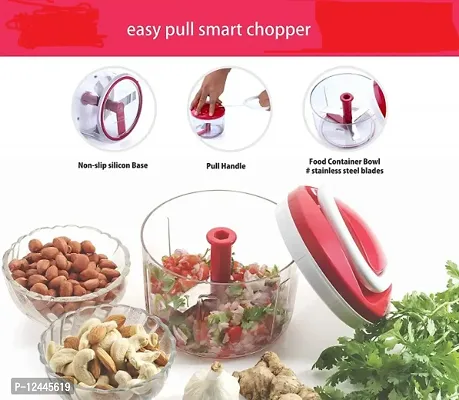 MobFest Hand Chopper With Stainless Steel Blade, Quick Dry Fruit Cutter Vegetable  Fruit Cutter Fruit Slicer-thumb3