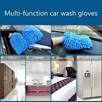 MobFest Multipurpose Double Sided Microfiber Soft Super Mitt Dust and Home Kitchen Car Window Glass Cleaning Gloves Multi-Colored Pack of 2-thumb3