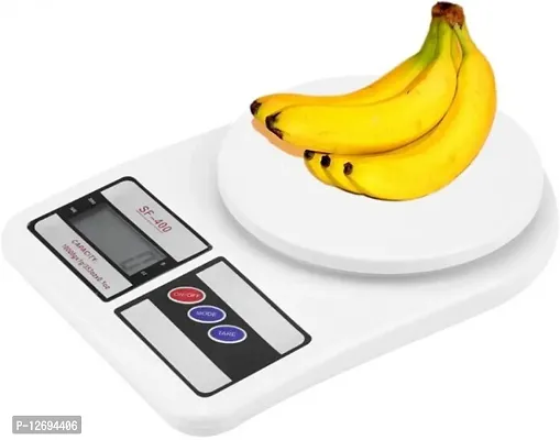 MobFest? Electronic Digital 10 Kg Weight Scale Lcd Kitchen Weight Scale Machine Measure for measuring fruits,Spice,Food,Vegetable Weighing Scale&nbsp;&nbsp;(White)-thumb0