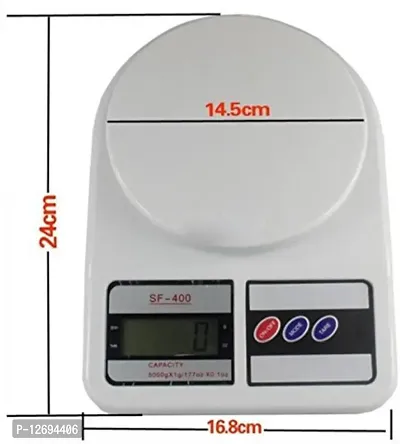 MobFest? Electronic Digital 10 Kg Weight Scale Lcd Kitchen Weight Scale Machine Measure for measuring fruits,Spice,Food,Vegetable Weighing Scale&nbsp;&nbsp;(White)-thumb3