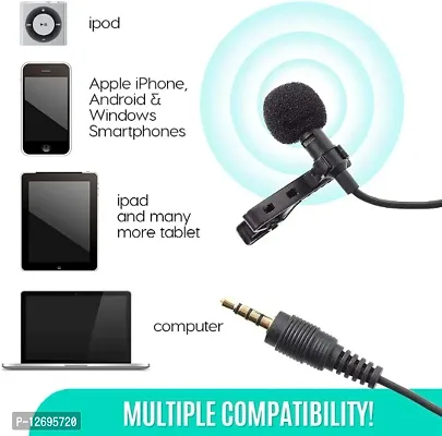 Mobfest Clip Microphone For | Collar Mike for Voice Recording | Lapel Mic Mobile Microphone Microphone-thumb2