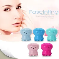 MobFest? Super Soft Silicone Face Wash Cleanser Brush Massage Exfoliate Facial Cleansing Octopus Face Washing Brush-thumb1