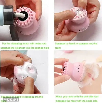 MobFest? Super Soft Silicone Face Wash Cleanser Brush Massage Exfoliate Facial Cleansing Octopus Face Washing Brush-thumb3