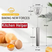 MobFest Stainless Steel Balloon Shape Wire Whisk, Egg Beater, Kitchen Tool for Stirring, Mixing, Whisker - 12 Inch-thumb3