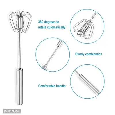 MobFest Stainless Steel Balloon Shape Wire Whisk, Egg Beater, Kitchen Tool for Stirring, Mixing, Whisker - 12 Inch-thumb5