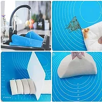 MobFest Food Grade BPA Free Silicone Baking Mat Stretchable Reusable Nonstick Fondant Rolling Sheet, 48x38cm, Multicolor-thumb1