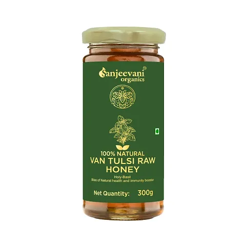 Natural Van Tulsi Raw Honey 300g  Pure Bee Unprocessed Honey