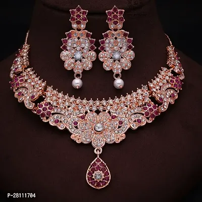 Elegant Alloy American Diamond Jewellery Set For Women-thumb4