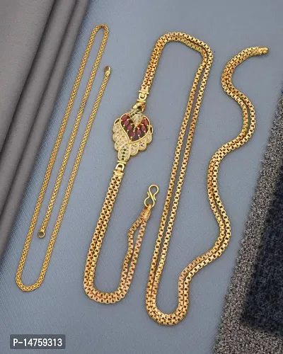 Gold plated sales mugappu chain