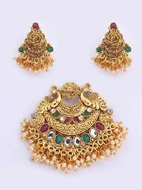 Designer Golden Alloy Jewellery Set For Women-thumb2