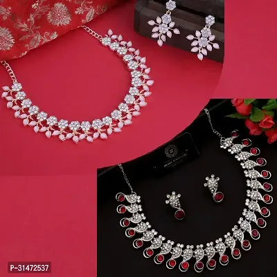 Trendy Silver Plated Brass Jewellery Set For Women Pack Of 2