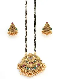 Designer Golden Alloy Jewellery Set For Women-thumb1