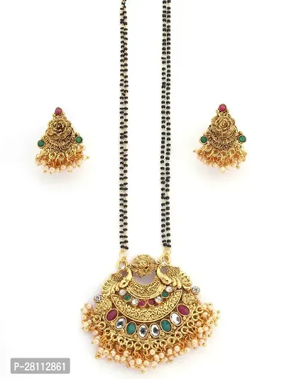 Designer Golden Alloy Jewellery Set For Women-thumb2