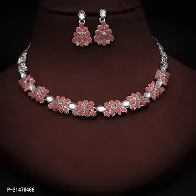 Traditional Silver Plated Jewellery Set For Women