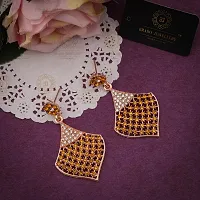 Elegant Brass American Diamond Earrings For Women-thumb3