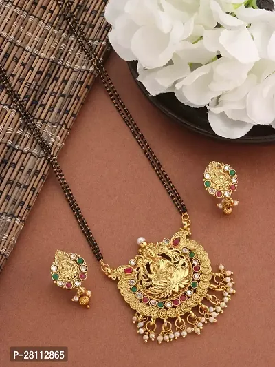 Designer Golden Alloy Jewellery Set For Women-thumb2