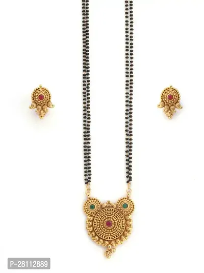 Designer Golden Alloy Jewellery Set For Women-thumb2
