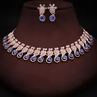 Stylish Women Choker Necklace Set With 1 Pair Of Earrings Jewellery Set-thumb3