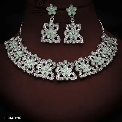 Traditional Silver Plated Jewellery Set For Women