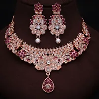 Elegant Alloy American Diamond Jewellery Set For Women-thumb3